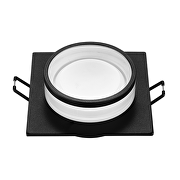 Dekorativer Einbaustrahler (Körper), low-glare, Viereck, GU10, schwarz, stationär, IP20