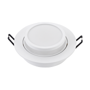 Διακοσμητικό φεγγάρι (σώμα) για εγκατάσταση, στρογγυλό, GU10, κινητό, low-glare, λευκό, IP20