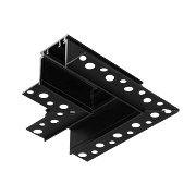 Horizontal L-connector for deep rail for building-in