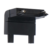 Vertical L-connector for slim rail for surface mounting