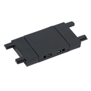 Straight connector for slim rail for surface mounting