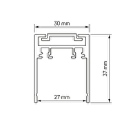 Deep rail for surface mounting 2 m, 48V DC