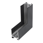 Vertical L-connector for deep rail for surface mounting