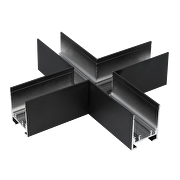 Cross connector for deep rail for surface mounting