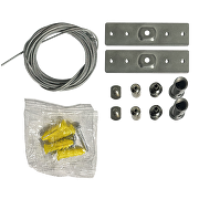 Suspension set for deep rail for surface mounting