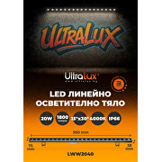 LED линейно осветително тяло 20W, 4000К, 220V-240V AC, 15°x30°, IK08, IP66