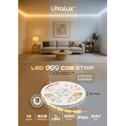 Professional LED strip 14W/m, 2700K-6500K, 24V DC, COB, 5m, IP20