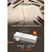 Alimentador dimable  TRIAC, PUSH 12V DC, 6.25A, 75W