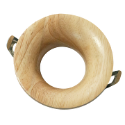 Ceiling downlight frame, round, GU10, fixed, wood, IP20