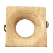 Ceiling downlight frame, square, GU10, fixed, wood, IP20