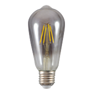 LED filament лампа крушка опушен, ST64, 5W, E27, 1800K, 230V AC, амбър