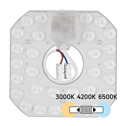 Магнитен LED модул за плафониери с превключвател, 12W, 3000K/4200K/6500K, 220V-240V AC