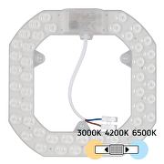 Магнитен LED модул за плафониери с превключвател, 24W, 3000K/4200K/6500K, 220V-240V AC