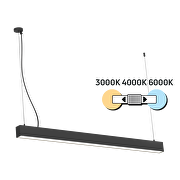 LED CCT линейно осв. тяло, модулно, черно, 1.2m, 40W