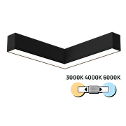 LED L-освeтително тяло, CCT, черно, 20W