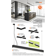 LED luminaria modular  T  CCT, color negro , 30W