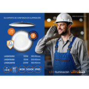 Campana industrial LED, 100W, 5000K,12000lm 220V-240V AC, IP65