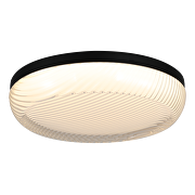 LED димираща ССТ плафониера с дистанционно управление, черен, max.72W, 3000K-6000К, 220-240V AC, кръг, IP20