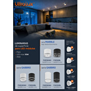 Luminaria fija redonda de superficie, con bajo nivel de deslumbramiento, color blanco, IP20, para módulo LED,60mm