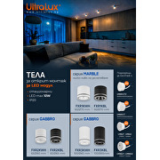 Тяло за открит монтаж на LED модул с ниско ниво на заслепяване, кръг, стационарно, бяло, IP20