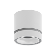 Ceiling downlight for surface mounting for LED module, round, fixed, white, IP20