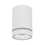 Тяло за открит монтаж на LED модул, кръг, стационарно, бяло, IP20