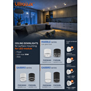 Ceiling downlight for surface mounting for LED module, round, fixed, black, IP20