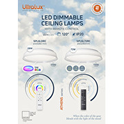 LED dimmable CCT ceiling lamp with remote control white, max.72W, 3000K-6000К, 220-240V AC, round, IP20