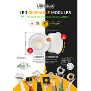Modulo LED dimmerabile, 6W, 3000K/4000K/6500K, 220-240V AC, IP44, 120°