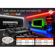 Professional LED strip 11W/m, green, 24V DC, 480 LEDs/m, COB, IP20