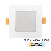 Pannello LED da incasso, quadrato 5W, 3000K/4000K/6500K, 220-240V AC, IP54