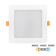 Pannello LED da incasso, quadrato 12W, 3000K/4000K/6500K, 220-240V AC, IP54
