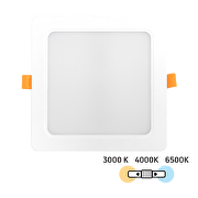 Pannello LED da incasso, quadrato 18W, 3000K/4000K/6500K, 220-240V AC, IP54