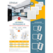 Pannello LED da incasso, quadrato 24W, 3000K/4000K/6500K, 220-240V AC, IP54
