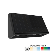 Соларно LED осветителено тяло за стена CCT+RGB, 60°, IP65