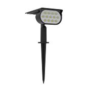 Соларно LED осветителено тяло за градина/стена CCT+RGB, 90°, IP65