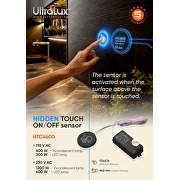 Hidden TOUCH ON/OFF sensor, 1200W/ 600W, IP20