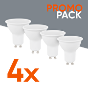 Confezione promozionale da 4 lampadine LED per scatola PAR16 5W, GU10, 4000K, 220-240V AC