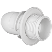 Portalampada in plastica E14, semifilettato, bianco, 50 pz. nella confezione