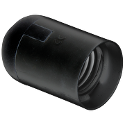 Plastic lamp socket E27, smooth, black, 50 pcs. in a package