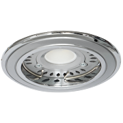 Cornice downlight da soffitto, rotonda, cromo perla/nickel, fissa, IP20