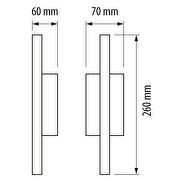 LED zidno rasvjetno tijelo 6W, krom