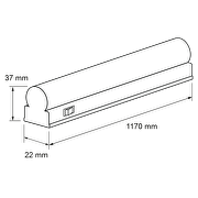 LED armatur i termisk plast, Т5, 220V, 4200K, 14W