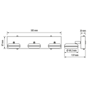 LED Bathroom lighting fixture, 3x5W, 2700K, chrome, IP44