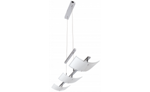 Plafoniera LED a sospensione 15W, 2700K, cromo, IP20