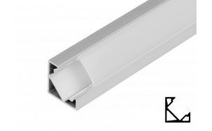 Προφίλ αλουμινίου για λωρίδα LED, γωνιακό, με πλακέτα, για ενσωμάτωση, 2m