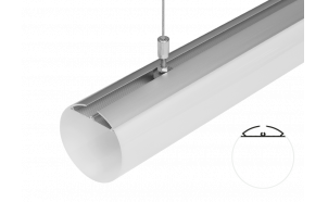Aluminium profile for LED flexible strip, cylinder Ø60mm, 2 m