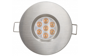 LED луна за вграждане 6.5W, 4200K, 220-240V AC, неутрална светлина, 45°, сатиниран никел, IP44