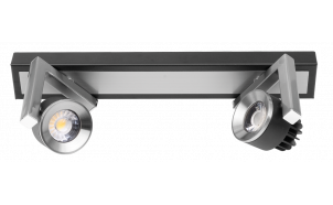 Faretto LED 2x5W, 2700K, grafite