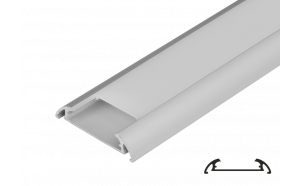 Nadgradni aluminijski profil za LED traku, široki, 2 m